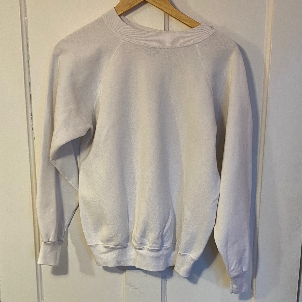 Hanes Vintage Crewneck Sweatshirt in White